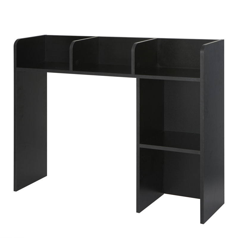 Bibliothèque de bureau classique avec casier, Noir