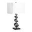 Lampe de table Modern Modern Neutral Crystal, finition noire - 13 po x 8 po x 23 po