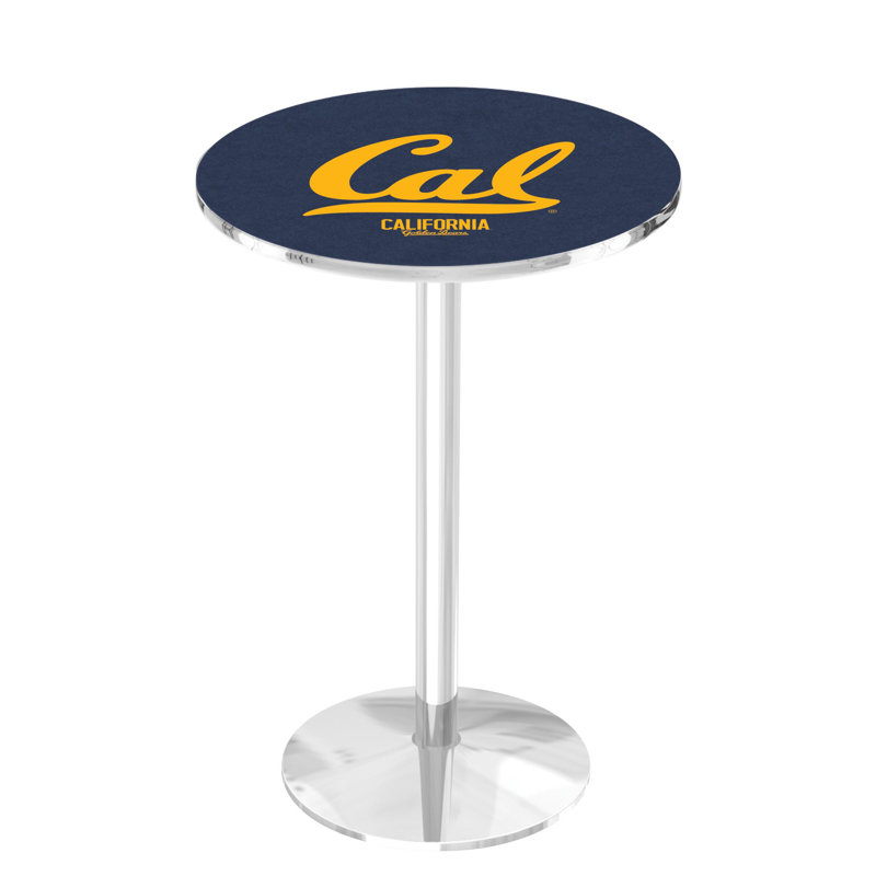 Round Metal Base Dining Table, Chrome, University of California