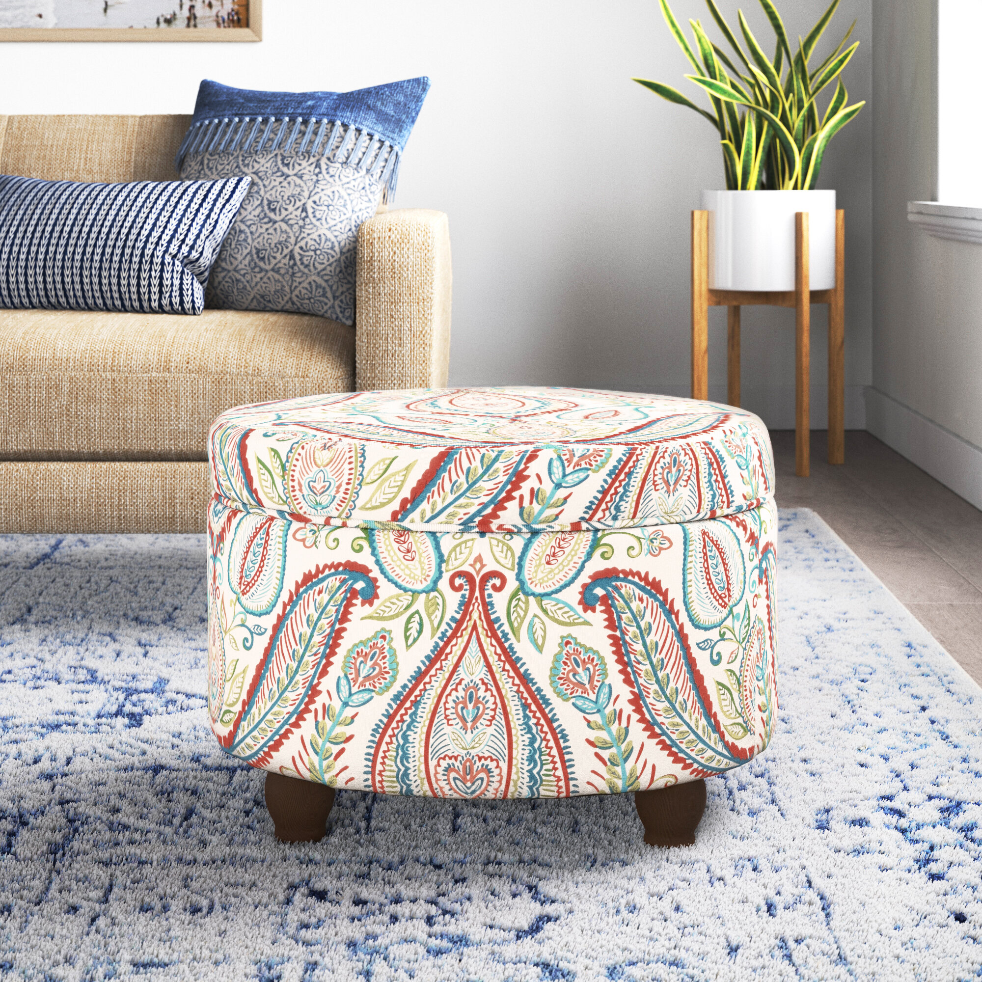 Wayfair  Cotton Ottomans & Poufs You'll Love in 2024