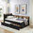 Velvet Upholstered Storage Daybed Frame with Wireless Charging,Storage Drawers & LED Lights-1429204463