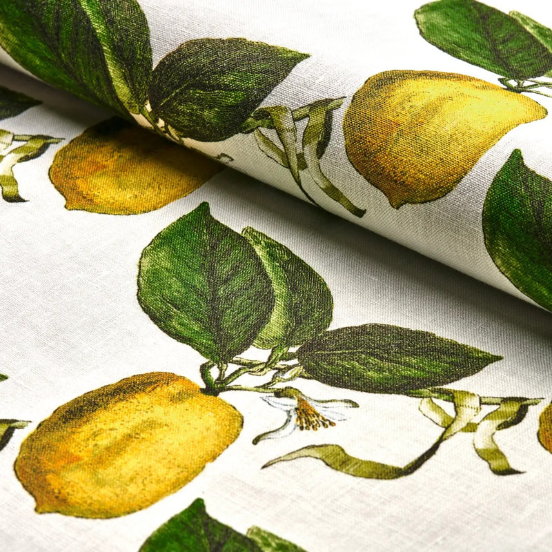 Tissu Schumacher x Johnson Hartig Le Citron, Ivoire ivoire