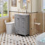 Ensemble de meuble-lavabo avec lavabo en céramique, armoire de rangement abondante, 2 portes à fermeture douce et 5 tiroirs