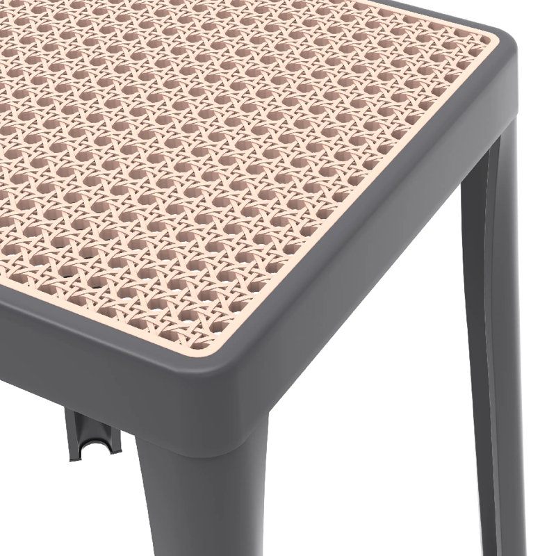 Tabouret en plastique Dantoni, Gris