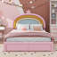 Lit plateforme tapissier Princess avec velours arc-en-ciel et tiroir de rangement Princess-316035511