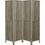 4 Paravents gris rustique en bois flotté, teinte, 68,98 po de hauteur x 69,5 po de largeur, 0,76 po de profondeur, pin et paravent pliant avec style, 68,98 po x 69,5 po x 0,76 po, pin, placage