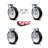 4 Piece Rubber on Aluminum Caster Set