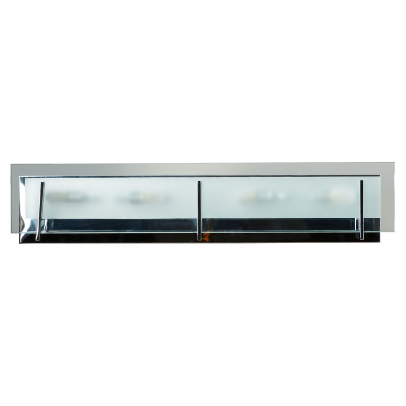 Latitude Sleek Outdoor 4-Light Bath Vanity in Brushed Nickel