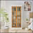 71.2" Freestanding Pantry Cabinet with Glass Door, Farmhouse Display Cabinets with Adjustable Shelves, Curio Cabinet for Hallways, Livingroom, Kitchen & Office-1162955008