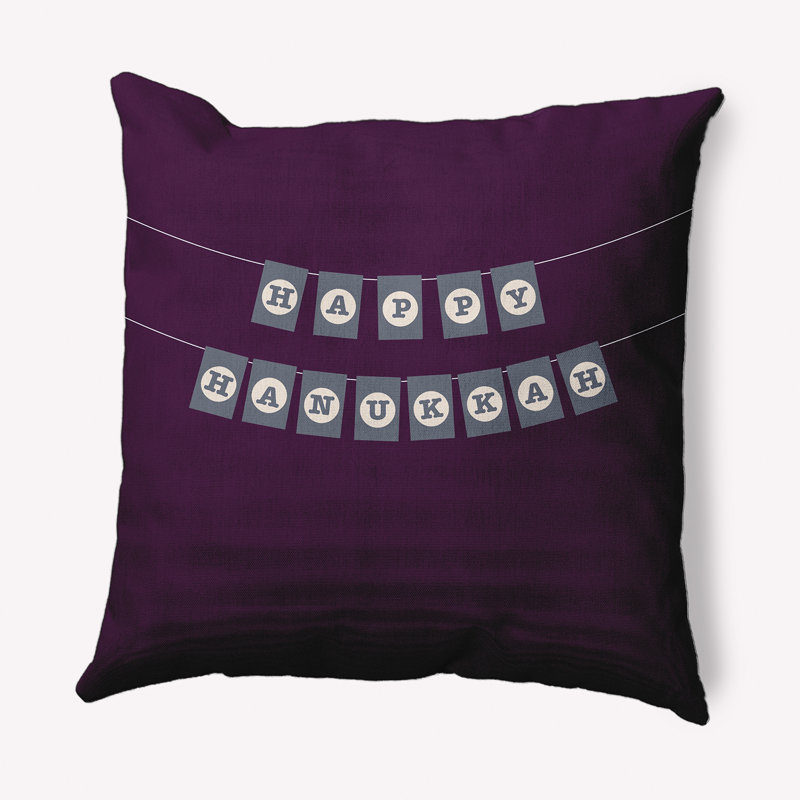 Essence des Fêtes «Happy Hanukuah», 18 po x 18 po, Mauve