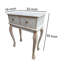 2 Drawer Mango Wood Console Table With Floral Carved Front, Brown And White