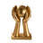 Elegant Gold Decorative Object, 7.1 x 11.8 x 3.5 Inches | 100% Polyester, Stylish Home Accent | Perfect for Living Room, Bedroom, or Office Decor, Adds a Touch of Luxury to Any Space-1759296861