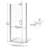 Infinity 33'' - 34'' W x 65.56'' H Semi-Frameless Shower Door with Clear Glass-16968619-17243273