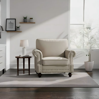 Chaise d'appoint classique en velours avec pieds tournés en bois massif et fauteuil rembourré