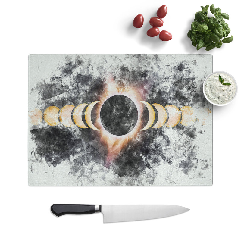 Tempered Glass the Eclipse Chopping Board, 28.5 cm x 39 cm