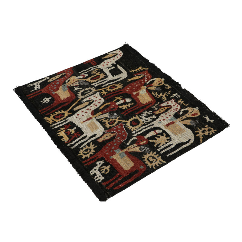 Burano Handmade Kilim Wool Animal Print Area Rug, Rectangle 10' x 14'