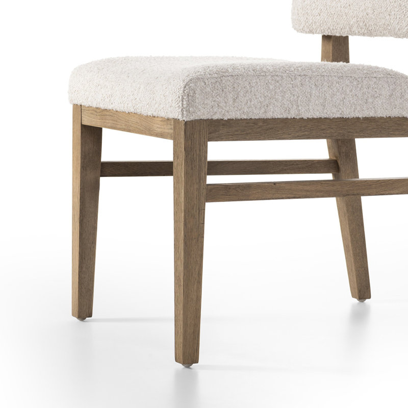 Carlo Upholstered Dining Chair, Brown, Cream