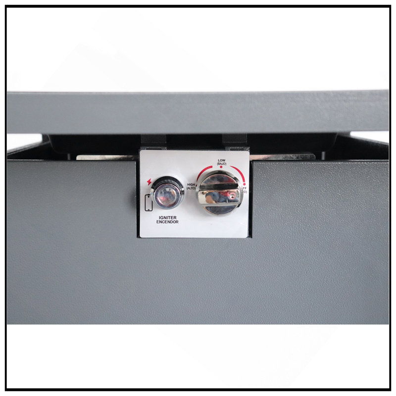 25" H X 30" W Steel Outdoor Fire Pit Table With Lid