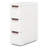 Inbox Zero 1 Pcs 3-drawer Narrow Rolling Storage Cabinet With Pull Handles Built-in Wheels