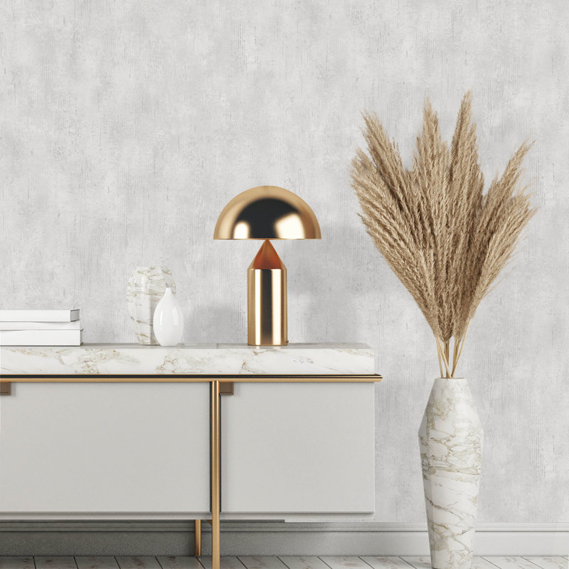 Air Collection Industrial Effect Textured Wallpaper Roll, Silver