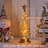 Gold Xmas Tree Light with Metal Stand for Table Decoration