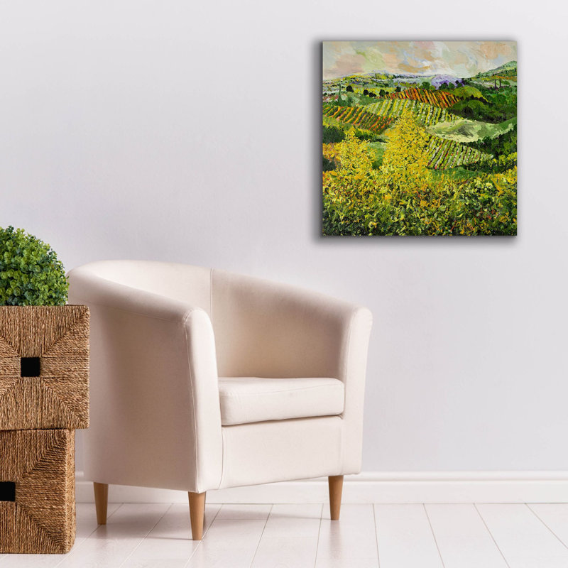  «Yellow Trees» par Allan Friedlander, art mural sur toile, 26 po x 26 po, H 26 po x l 26 po