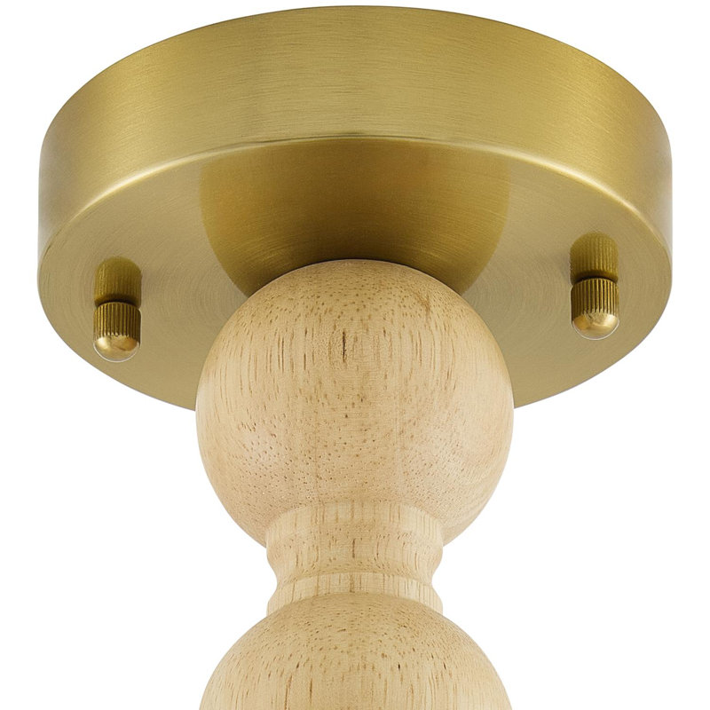 Glenell 1-Light Drum Pendant with Linen Shade, Beige