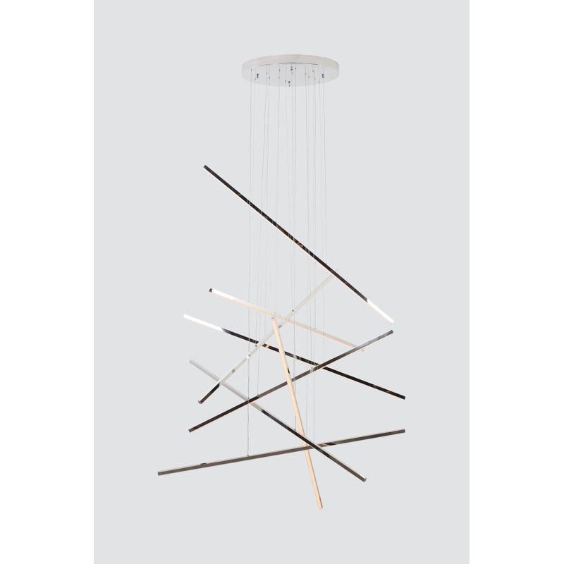 Lustre linéaire moderne à 8 lumières DEL
