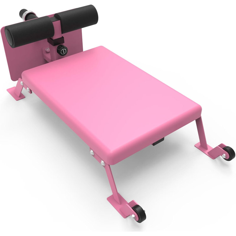 Nordic Twist Bench, Adjustable Hamstring Curl Machine, 450lbs Capacity, Pink