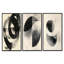 Géométrie noire et blanche «Minimal Curves II», ensemble de 3 toiles abstraites encadrées-129075420-129075418