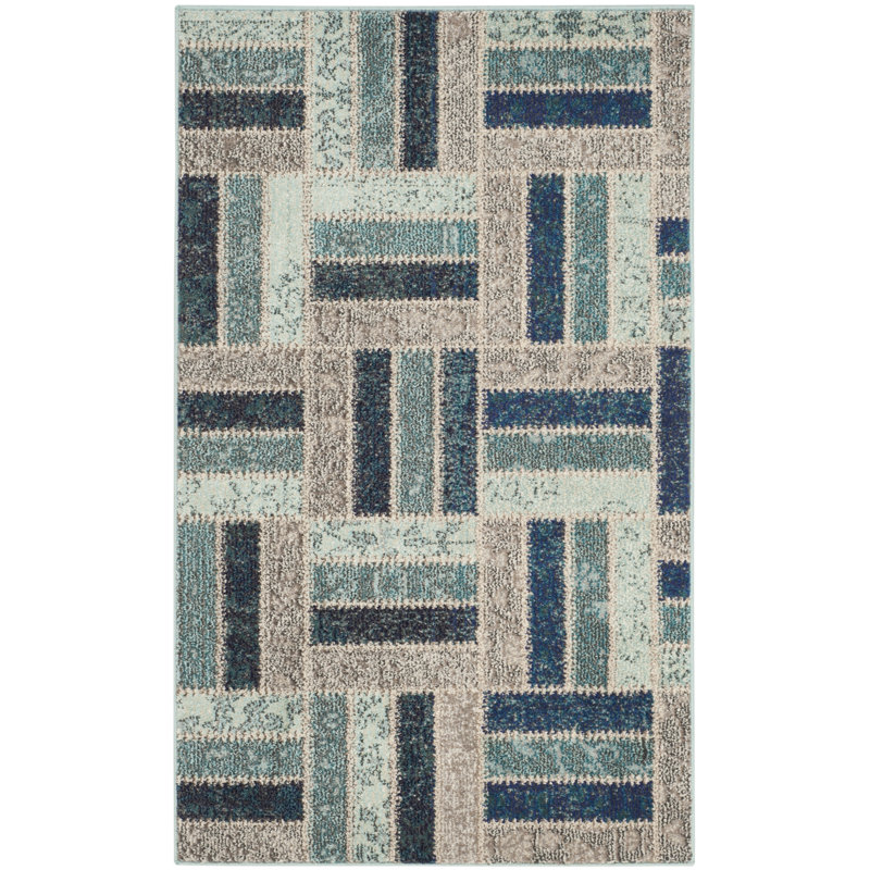 Suzan Geometric Hand Woven Area Rug, Rectangle 122 x 170 cm