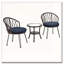 Ensemble de loisirs d'extérieur, 2 chaises simples en rotin avec table ronde en verre-1537625886