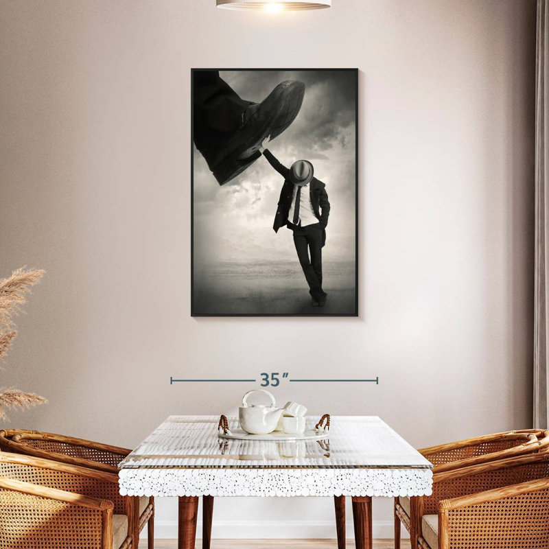Toujours debout, Cadre flottant noir, 29 po x 43 po