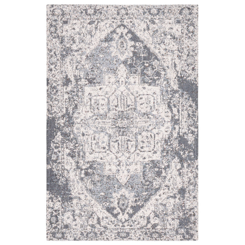 Tapis ivoire / noir Eliam, Rectangle 2 pi x 3 pi 4 po