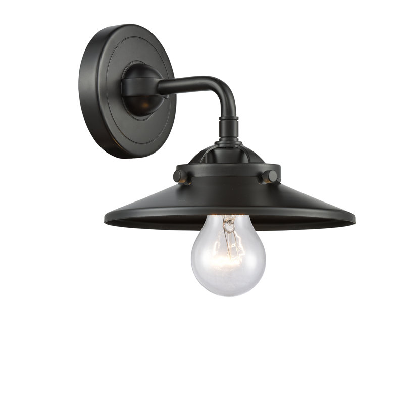 Clintonpark Armed Sconce, Oil Rubbed Bronze, Oil Rubbed Bronze, 6 Watt Vinage LED Bulb