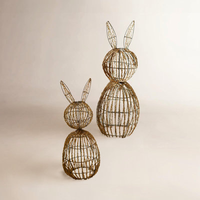 Hudson 2-Piece Rabbit Sculpture