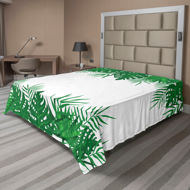 Drap plat Ambesonne Tropi, Drap plat pour très grand lit californien