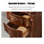 Gramophone rétro en bois d'hévéa