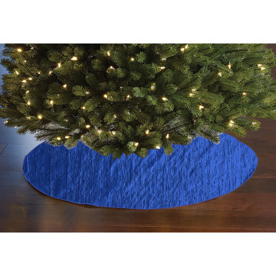 Jupe d'arbre de Noël en taffetas froissé