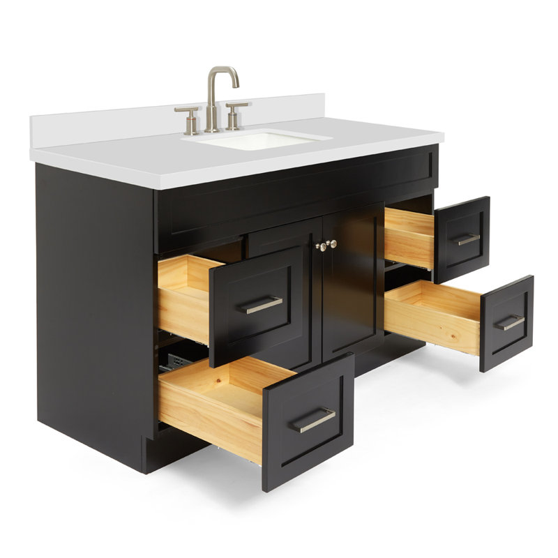 Ensemble de meuble-lavabo simple 55 po Hamlet, Noir