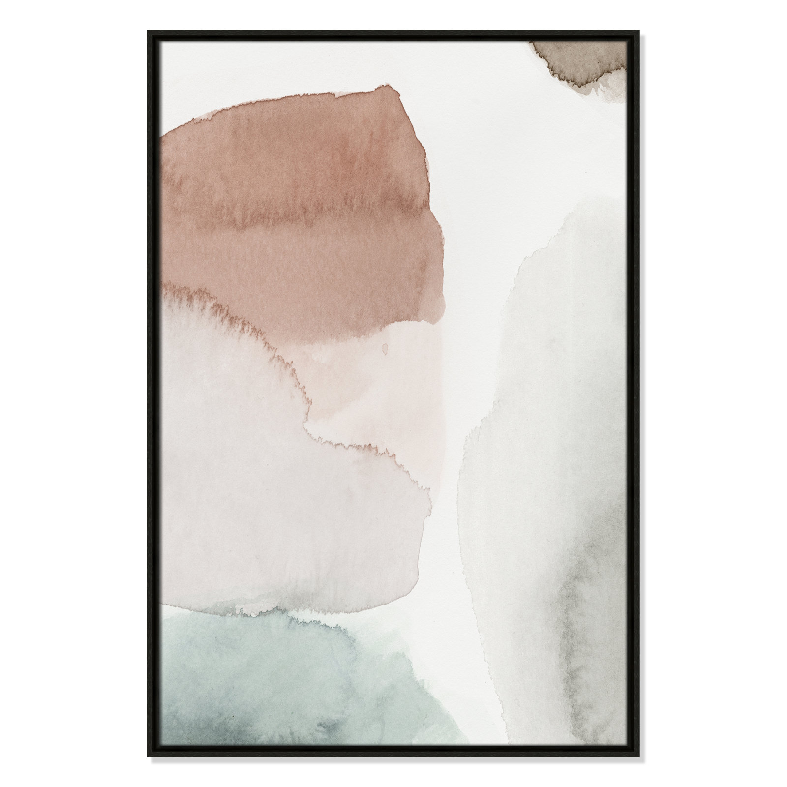 Weslyn "Hopeful II" Painting, 37.5" H x 25.5" W x 2" D, Espresso Framed