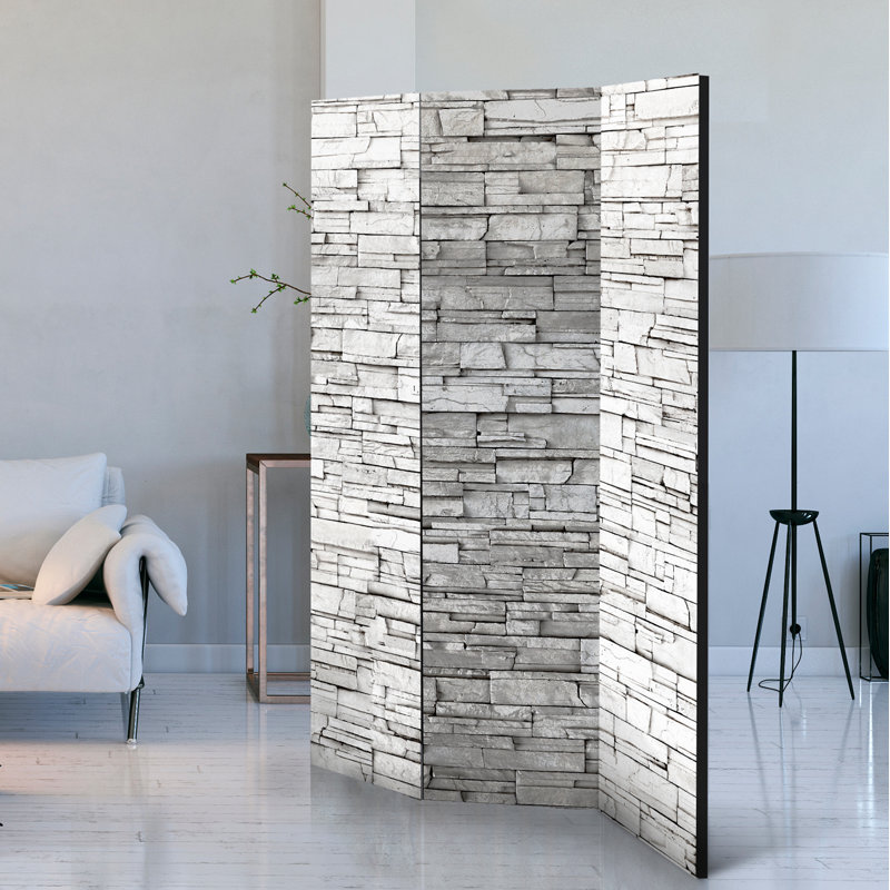 Solid Wood Folding Room Divider, 3