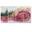 Rivière de cristal rose sous une forêt de pins - Art mural forêt - décoration murale traditionnelle-926748360-926748361