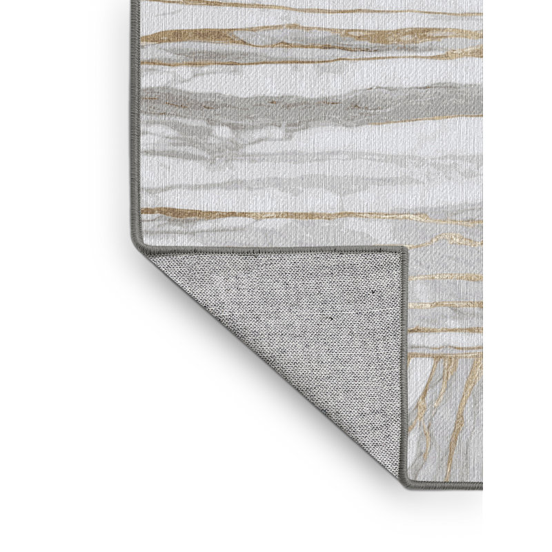 Tapis gris lavable à la machine, Carré 7 pi