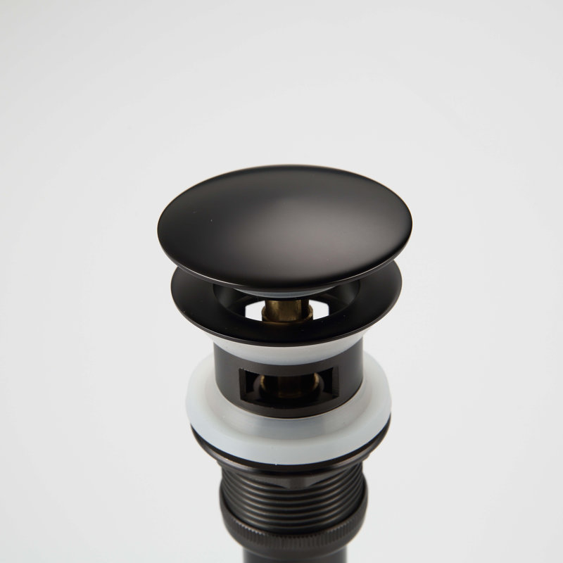 Bathroom Faucet with Drain Assembly, Oil Rubber Black