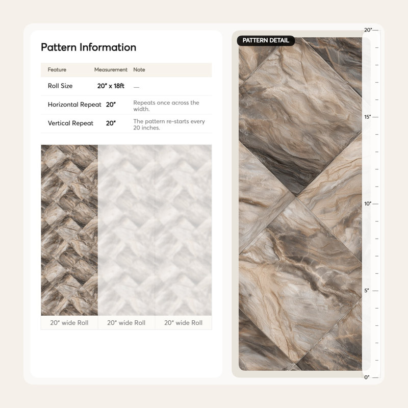 Papier peint décoratif géométrique en marbre