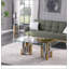 Table basse rectangulaire en acier inoxydable pour le salon