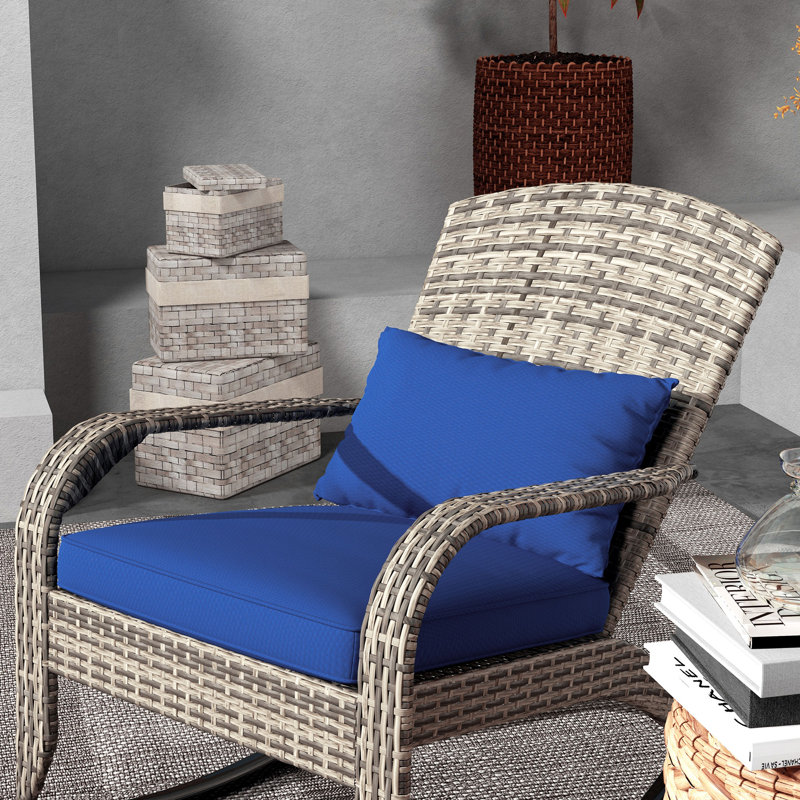 Outdoor Adirondack Chair, Blue/Gray