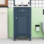 Meuble-lavabo autoportant avec lavabo en céramique, tablette réglable et porte à fermeture en douceur-291913728