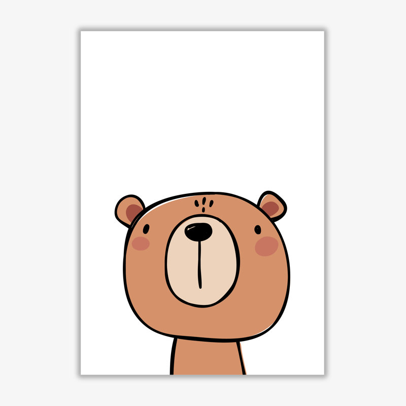 Brown Bear - Painting, No Frame, 85 cm H x 60 cm W x 1 cm D